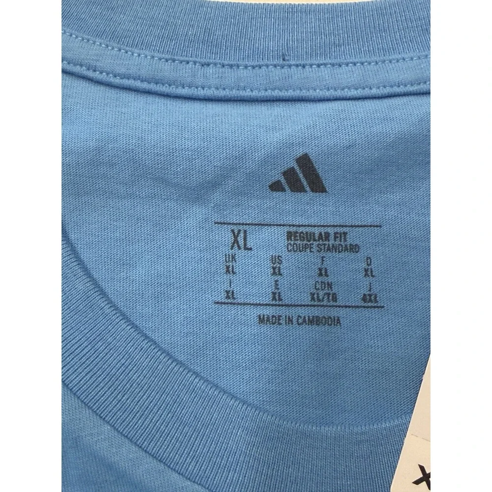 Adidas Messi Name Number Graphic Tee Semi Blue Burst JM8956 Mens XL NWT